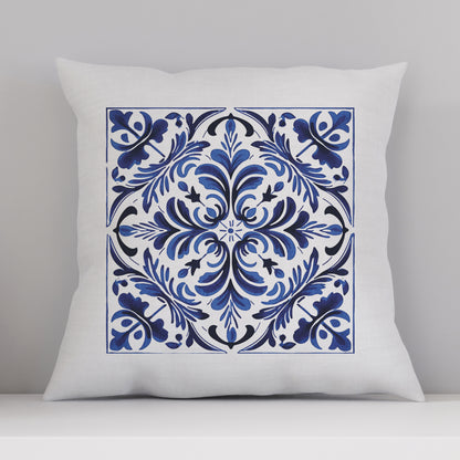 Portuguese Tile Pattern Throw Pillow - Infuse Your Home with Portuguese Culture