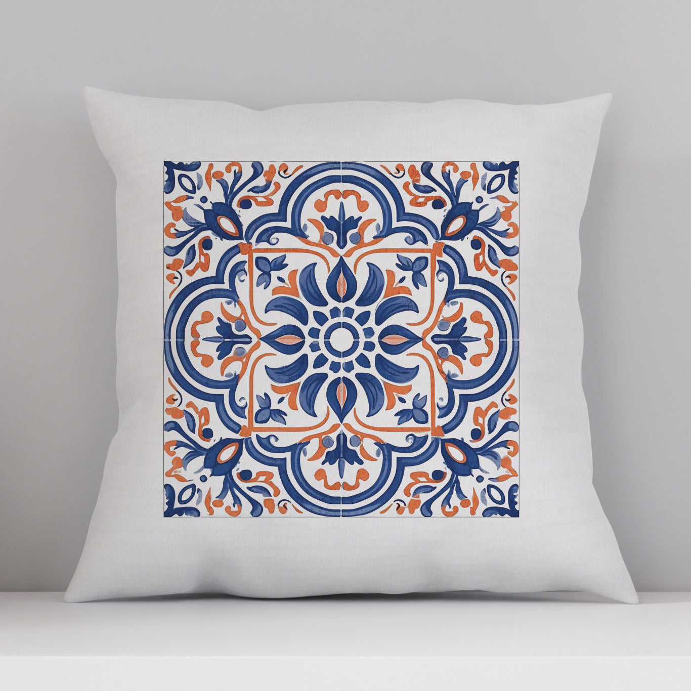 Classic Portuguese Tile Pattern Pillow - Infuse Elegance into Your Home