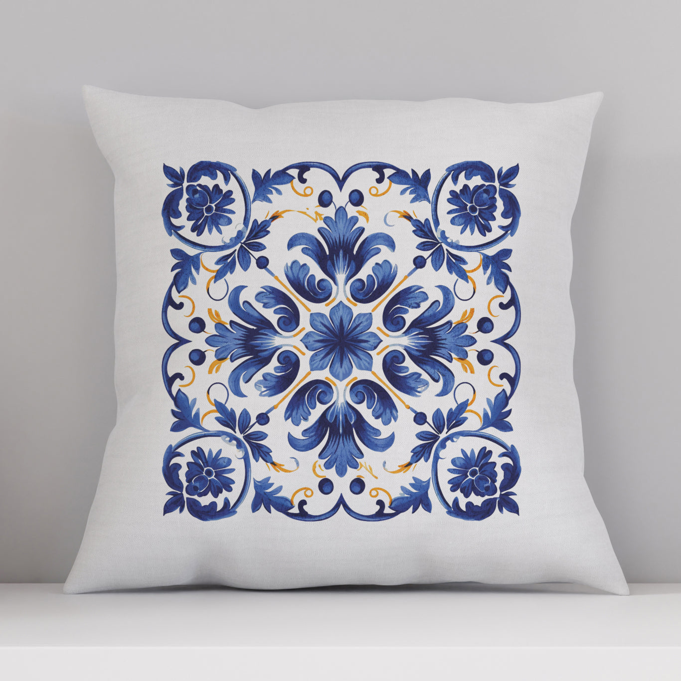 Portuguese Tile Inspired Decorative Pillow - Bring Portuguese Charm Home