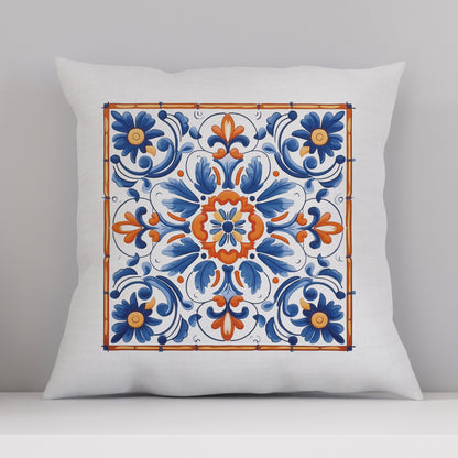 Timeless Tile Design Pillow - Embrace Portuguese Elegance