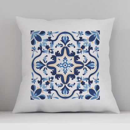 Classic Tile Pattern Pillow - Add a Touch of Portugal to Your Home