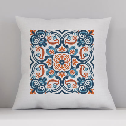 Portuguese Heritage Tile Pillow - Infuse Your Space with Timeless Elegance