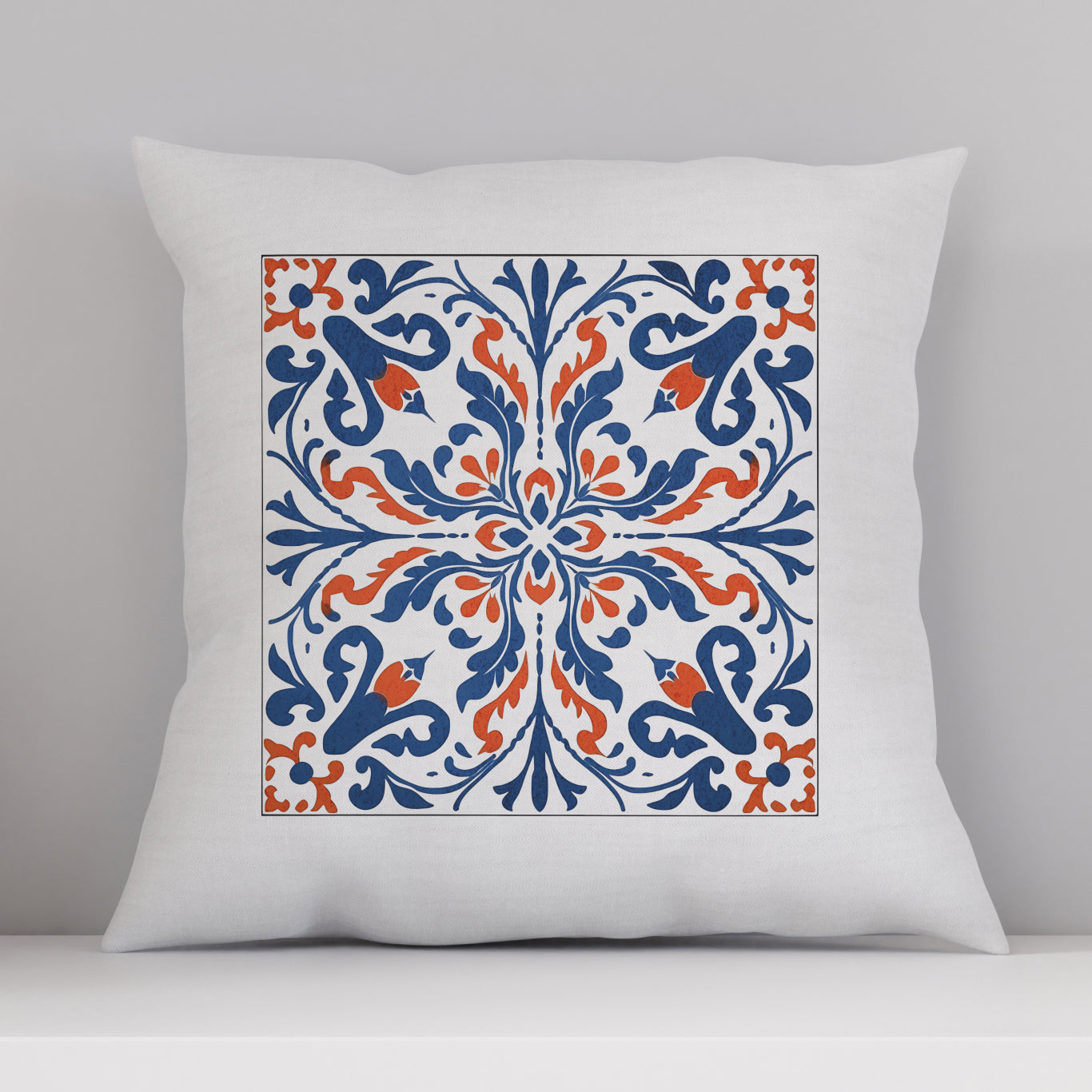 Classic Portuguese Tile Pattern Pillow - Infuse Elegance into Your Home