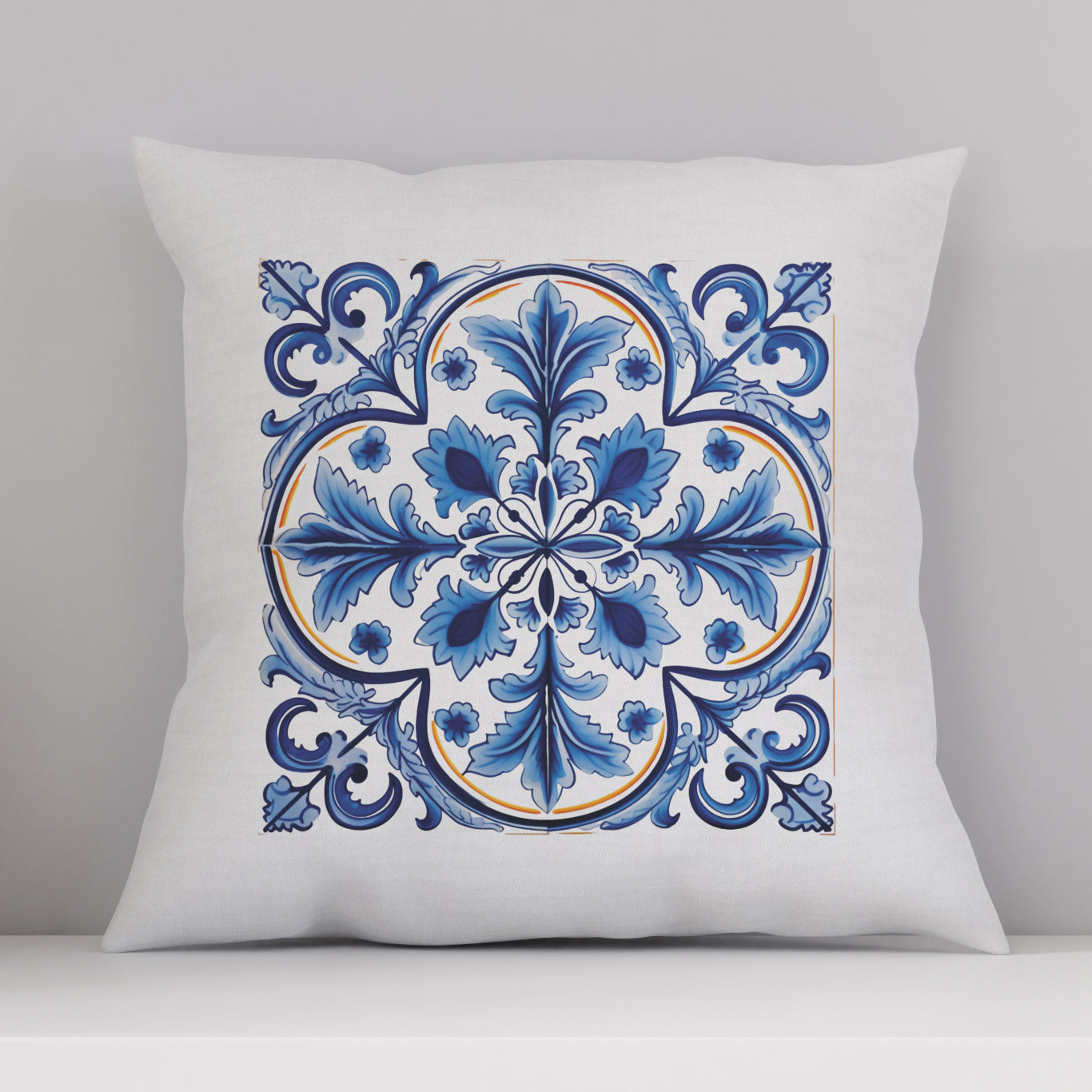 Portuguese Tile Pattern Pillow - Infuse Your Home with Timeless Elegance