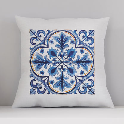 Portuguese Tile Pattern Pillow - Infuse Your Home with Timeless Elegance