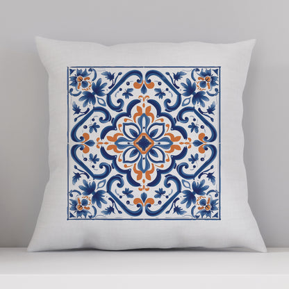 Elegant Portuguese Tile Design Pillow - Bring the Beauty of Portugal Home