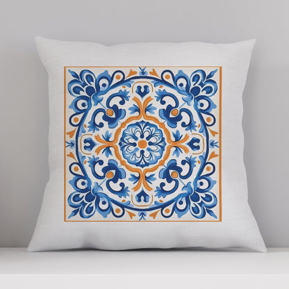 Traditional Portuguese Tile Inspired Pillow - Bring Portugal Home