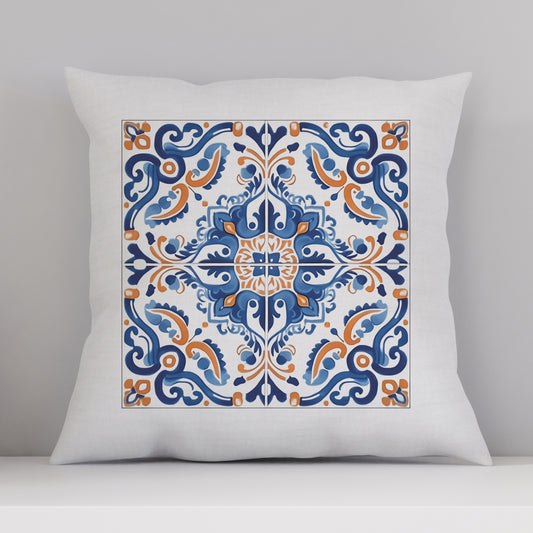 Elegant Portuguese Tile Design Pillow - Bring the Beauty of Portugal Home