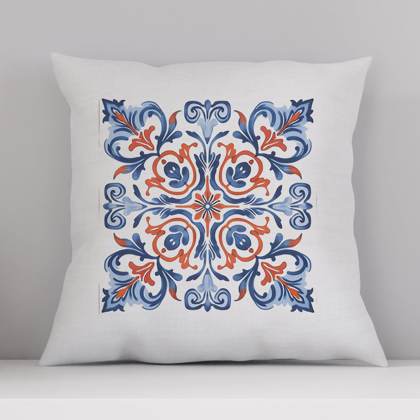 Classic Portuguese Tile Pattern Pillow - Infuse Elegance into Your Home