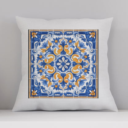 Timeless Tile Design Pillow - Embrace Portuguese Elegance