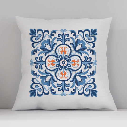 Traditional Portuguese Tile Inspired Pillow - Bring Portugal Home