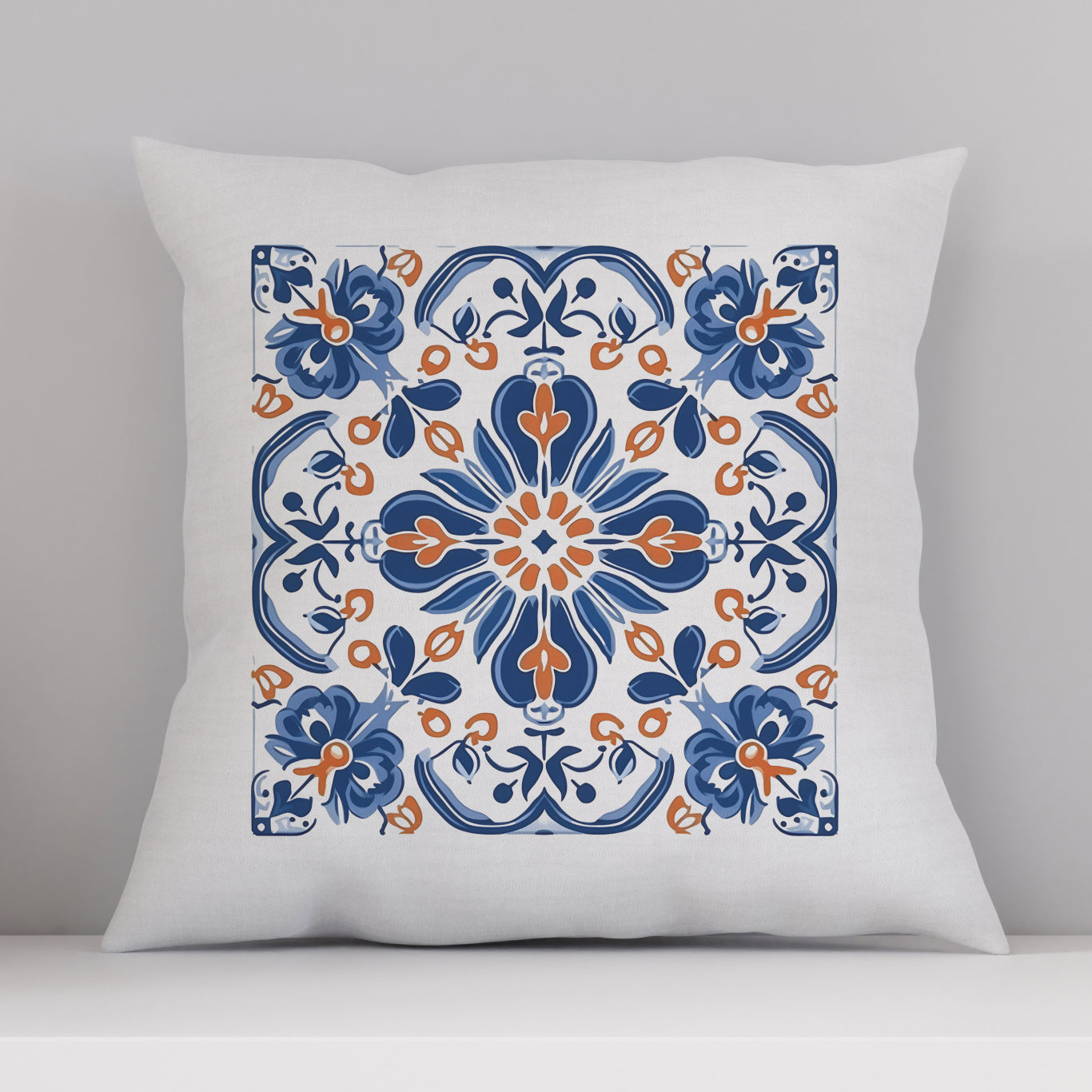 Traditional Portuguese Tile Inspired Pillow - Bring Portugal Home