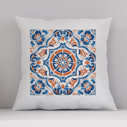 Traditional Portuguese Tile Inspired Pillow - Bring Portugal Home