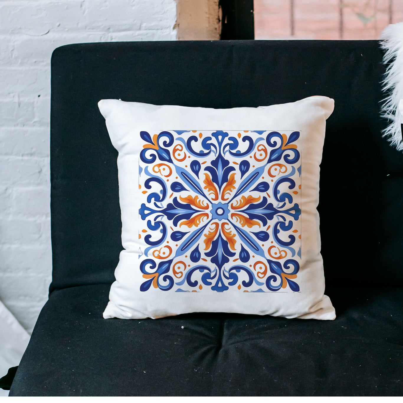 Timeless Tile Design Pillow - Embrace Portuguese Elegance