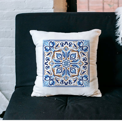 Traditional Portuguese Tile Inspired Pillow - Bring Portugal Home! //Almofada Inspirada nos Azulejos Portugueses-  Traga Portugal para Casa!