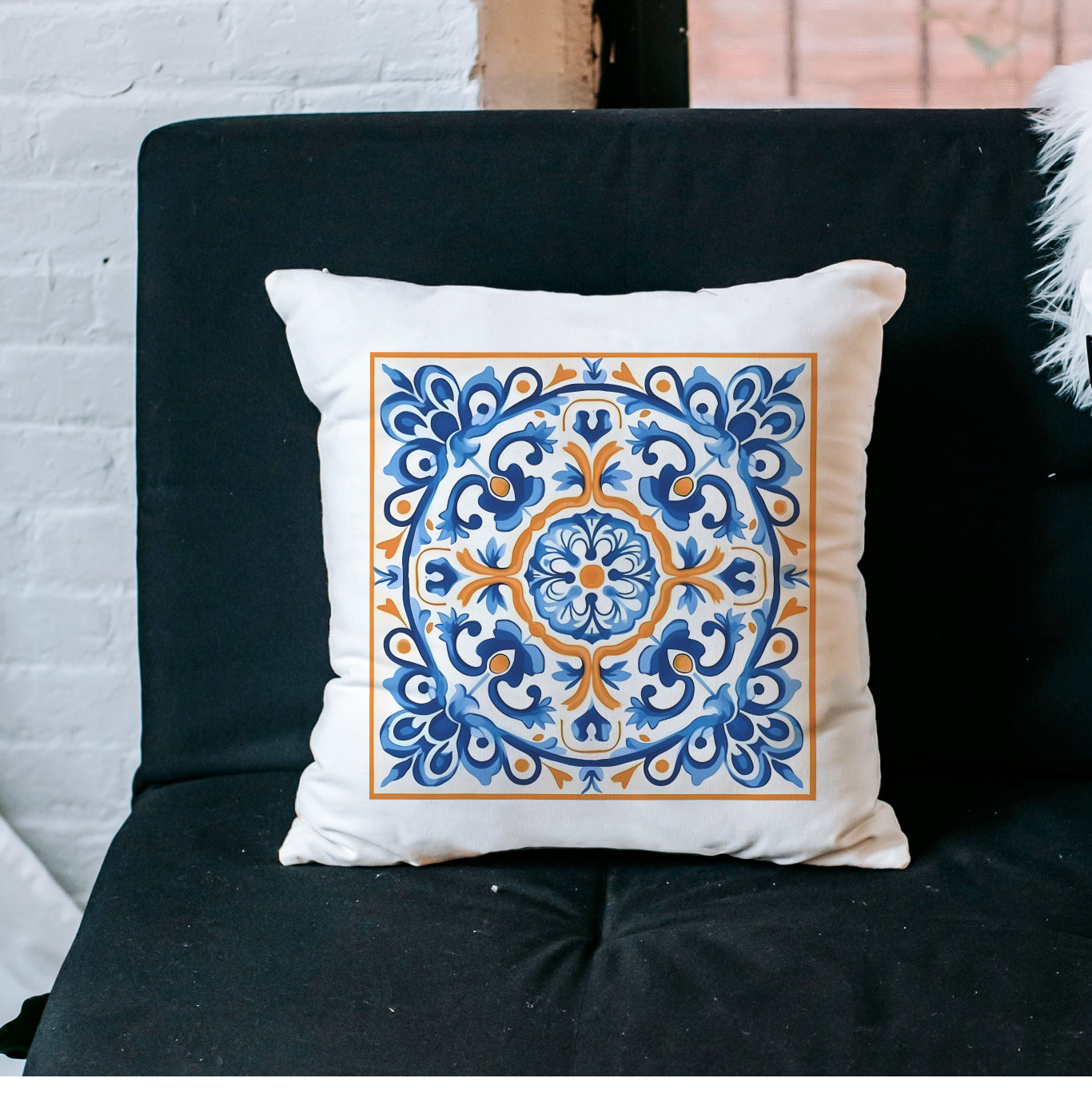 Traditional Portuguese Tile Inspired Pillow - Bring Portugal Home