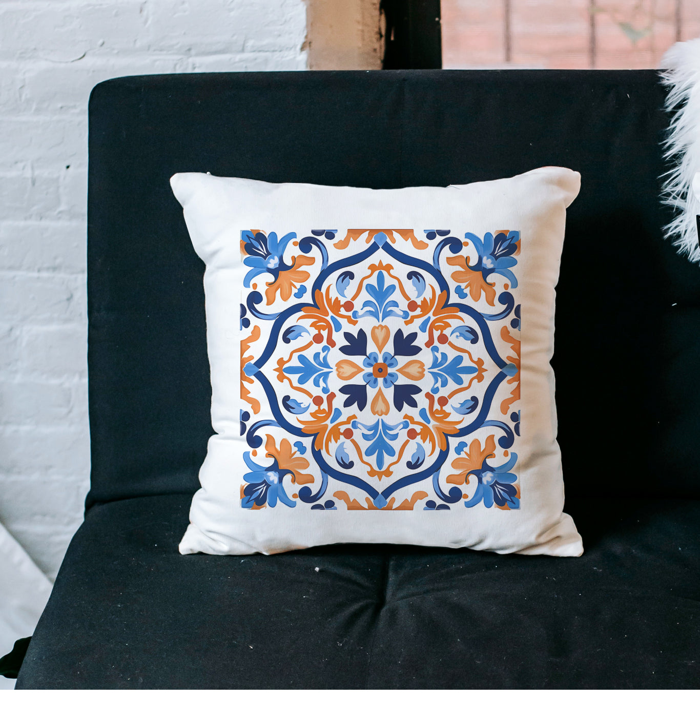 Timeless Tile Design Pillow - Embrace Portuguese Elegance