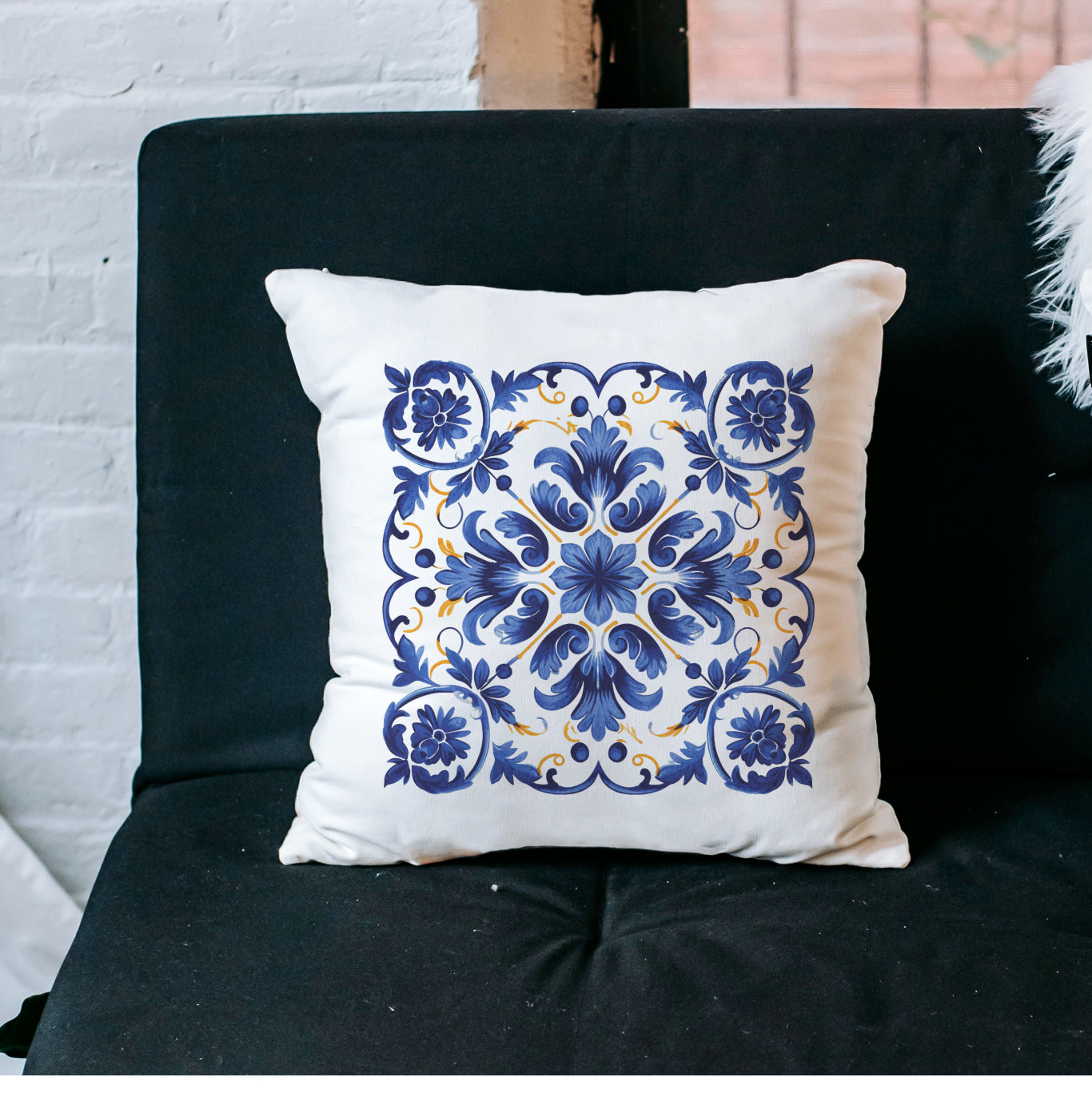 Portuguese Tile Inspired Decorative Pillow - Bring Portuguese Charm Home