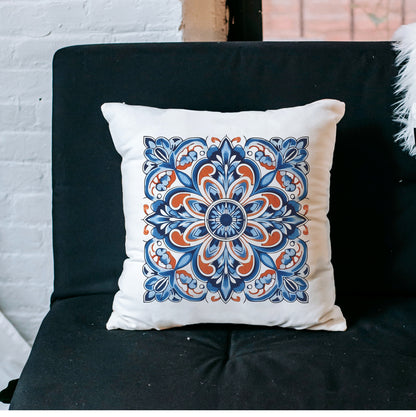 Authentic Tile Pattern Pillow - Bring Portugal's Charm to Your Home