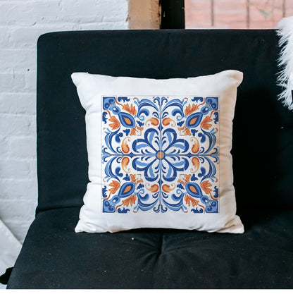 Traditional Portuguese Tile Inspired Pillow - Bring Portugal Home