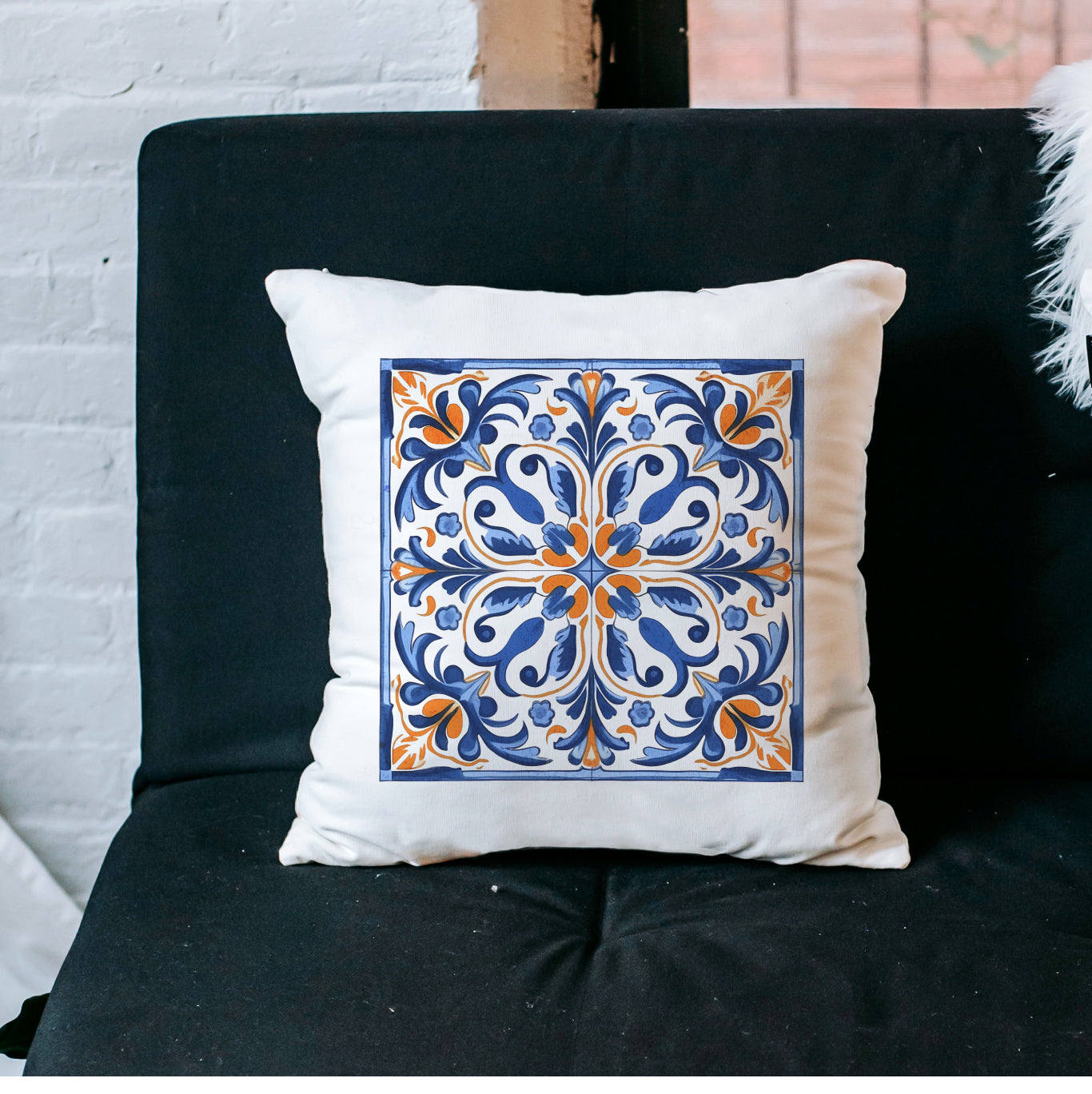 Traditional Portuguese Tile Inspired Pillow - Bring Portugal Home