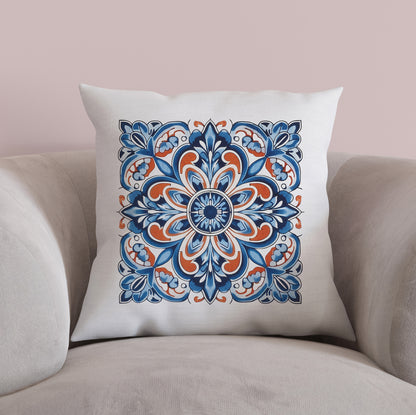 Authentic Tile Pattern Pillow - Bring Portugal's Charm to Your Home