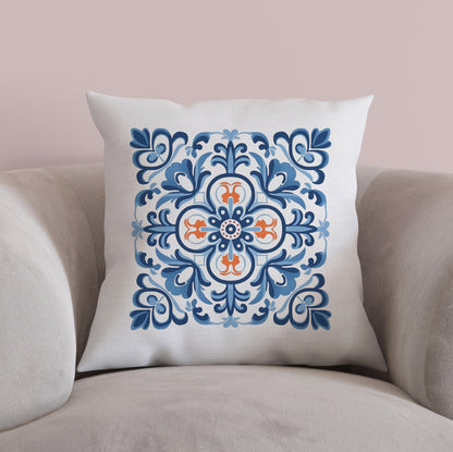 Traditional Portuguese Tile Inspired Pillow - Bring Portugal Home