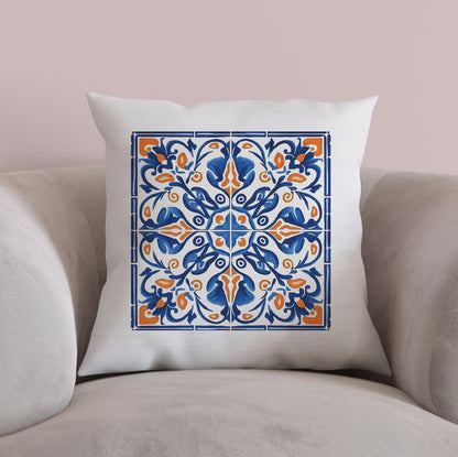 Traditional Portuguese Tile Inspired Pillow - Bring Portugal Home