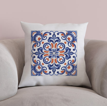 Traditional Portuguese Tile Inspired Pillow - Bring Portugal Home