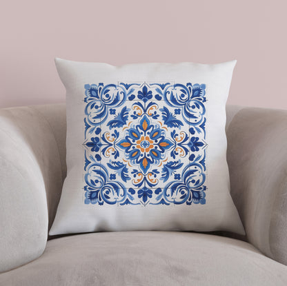 Authentic Portuguese Tile Pattern Pillow - Infuse Your Home with Elegance