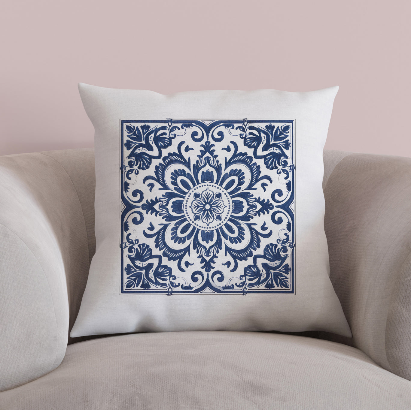 Traditional Portuguese Tile Inspired Pillow - Bring Portugal Home