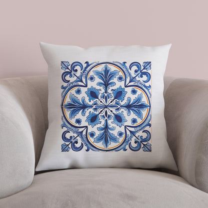 Portuguese Tile Pattern Pillow - Infuse Your Home with Timeless Elegance