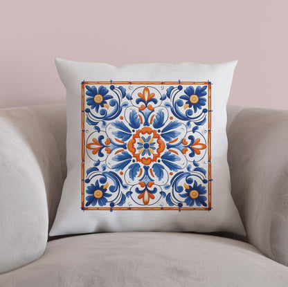 Timeless Tile Design Pillow - Embrace Portuguese Elegance