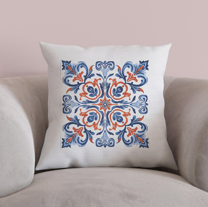 Classic Portuguese Tile Pattern Pillow - Infuse Elegance into Your Home