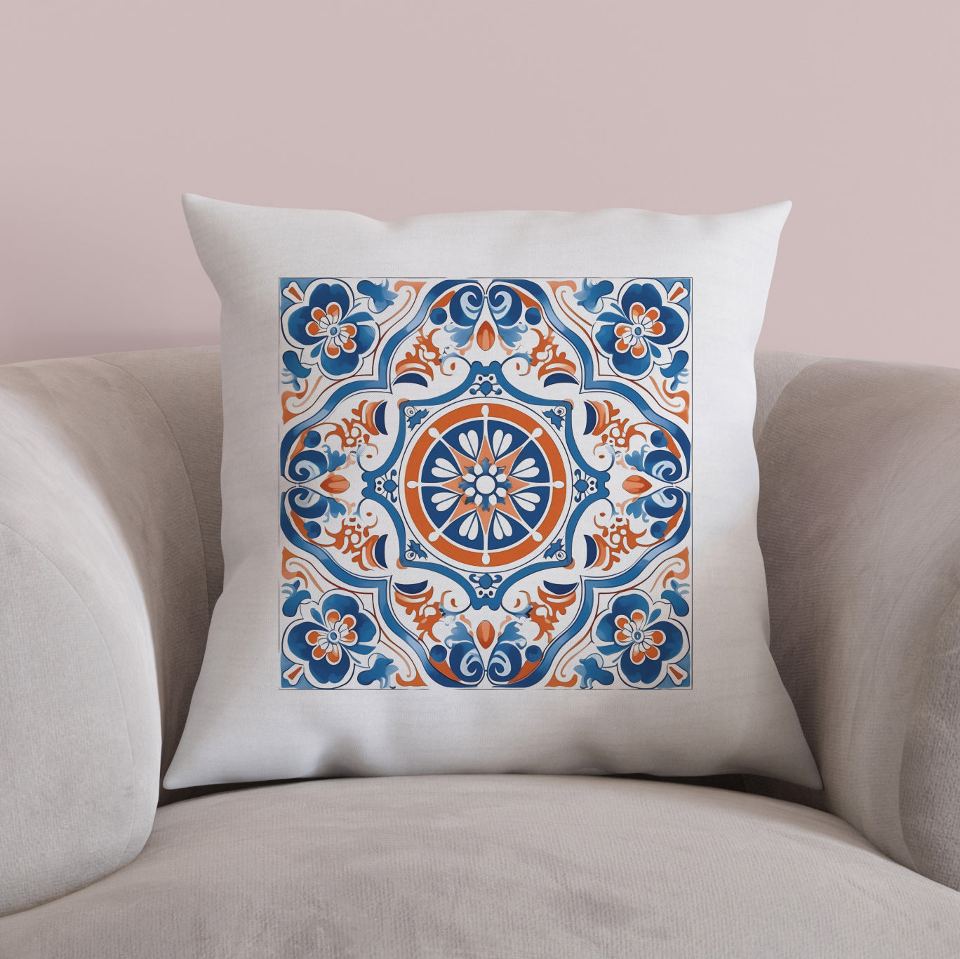 Traditional Portuguese Tile Inspired Pillow - Bring Portugal Home