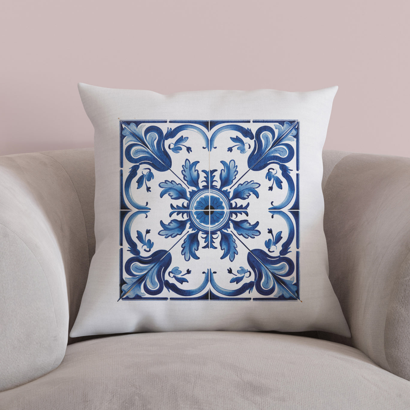 Portuguese Mosaic Tile Pillow - Add a Touch of Portugal to Your Home