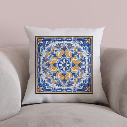 Timeless Tile Design Pillow - Embrace Portuguese Elegance