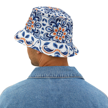 Portuguese Tiles Bucket Hat - Stylish and Unique Design - Bucket Hat (AOP)