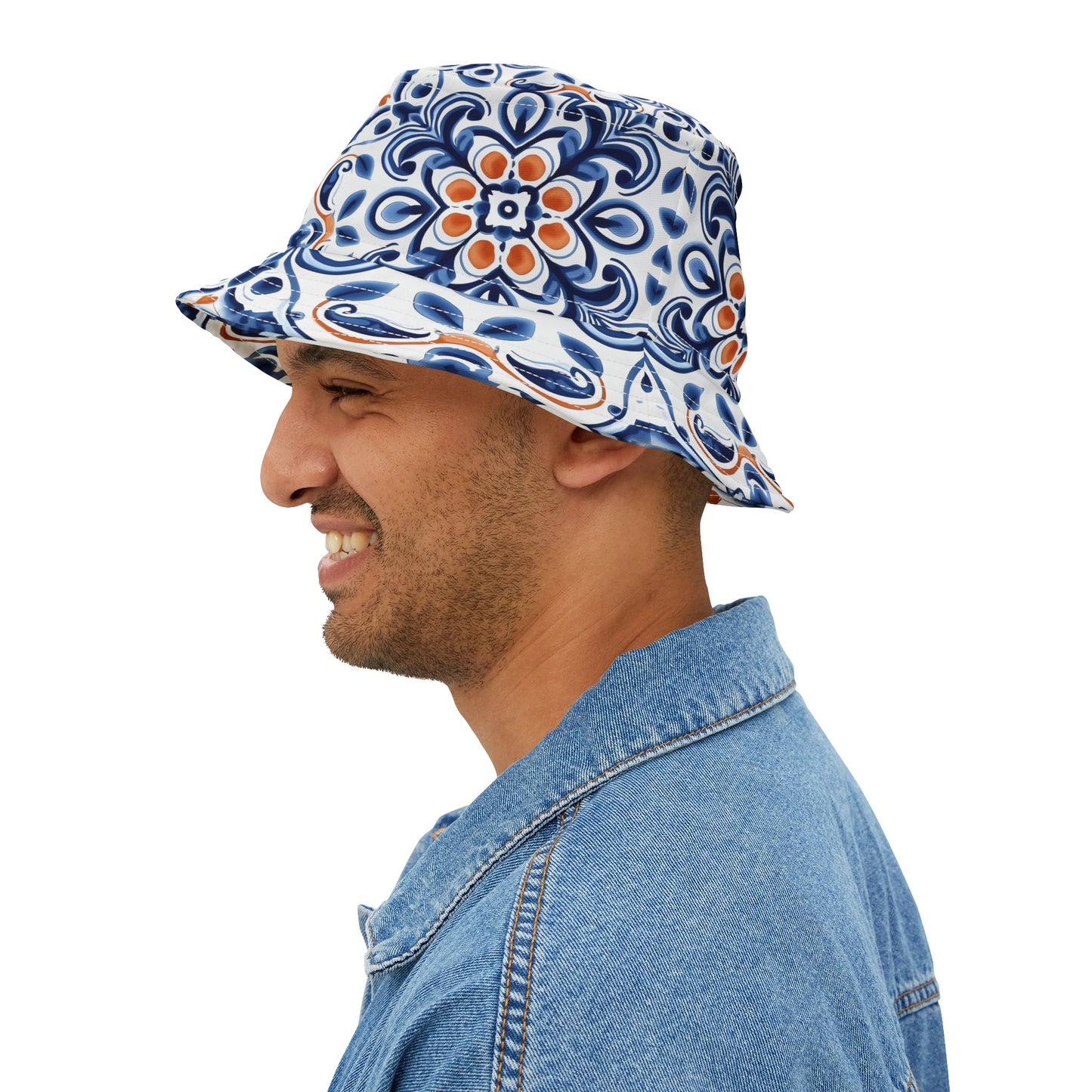 Portuguese Tiles Bucket Hat - Stylish and Unique Design - Bucket Hat (AOP)