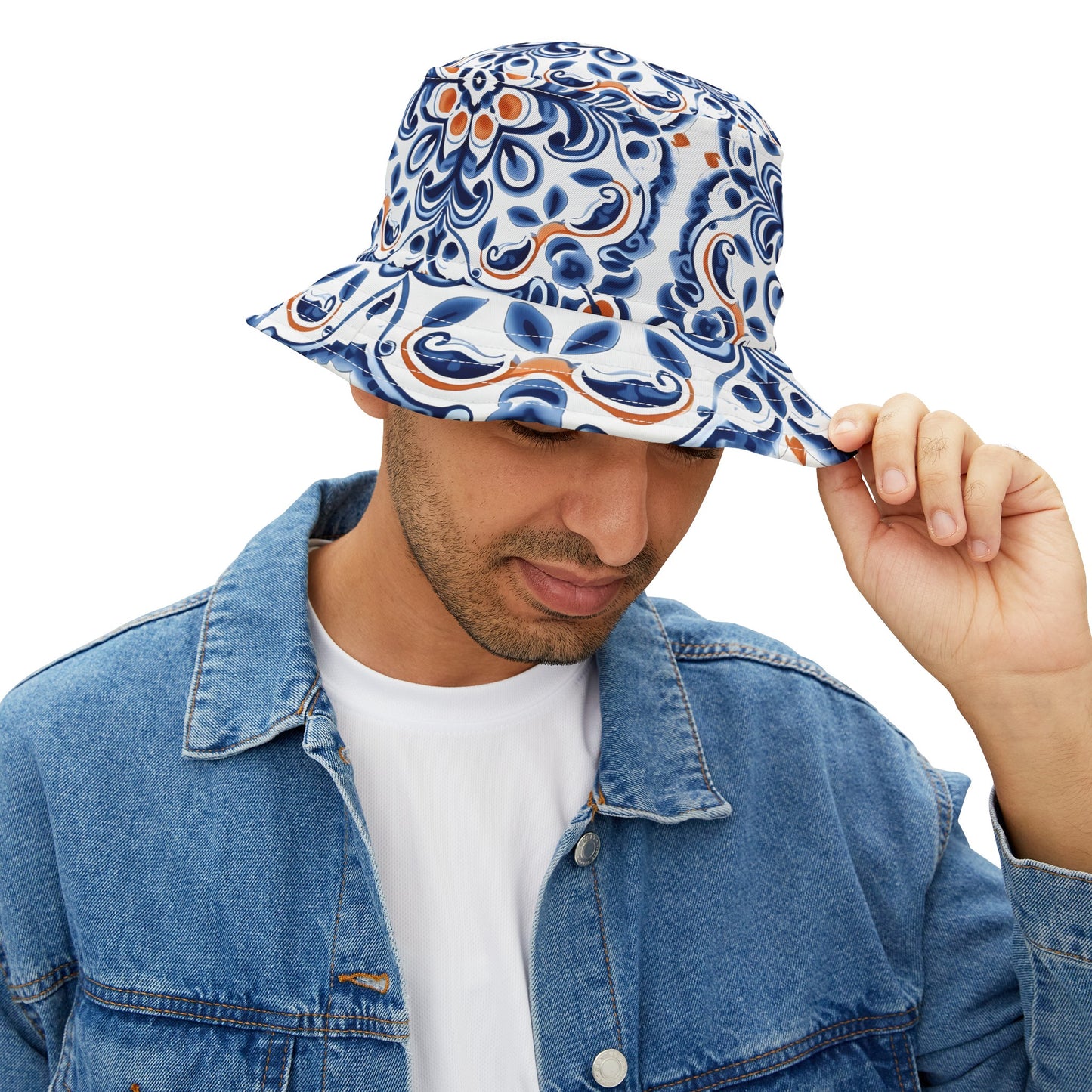 Portuguese Tiles Bucket Hat - Stylish and Unique Design - Bucket Hat (AOP)