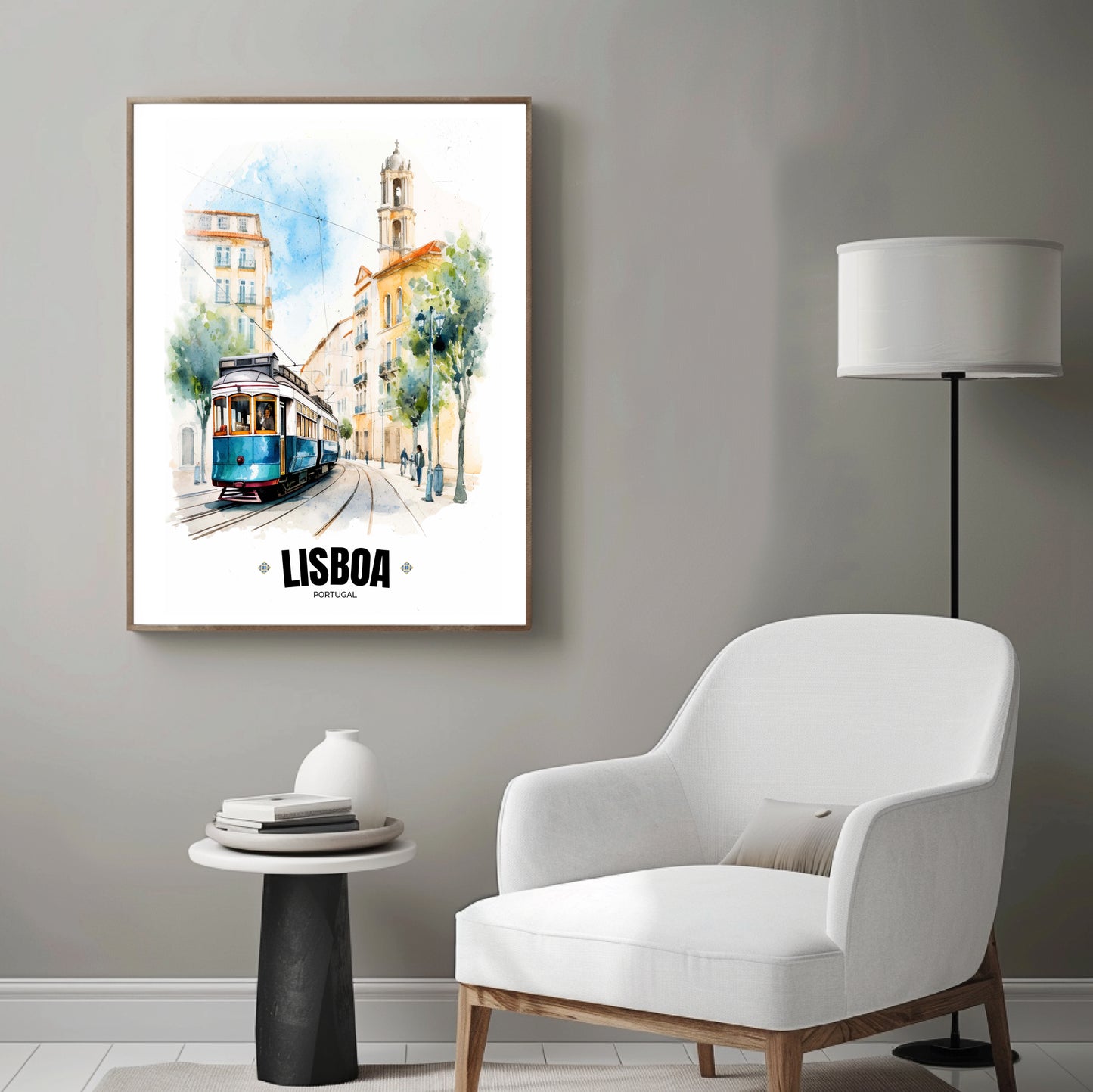 Portuguese Electric Tram Poster – Capture the Essence of Lisbon, Portugal – Iconic Wall Art for Home Décor