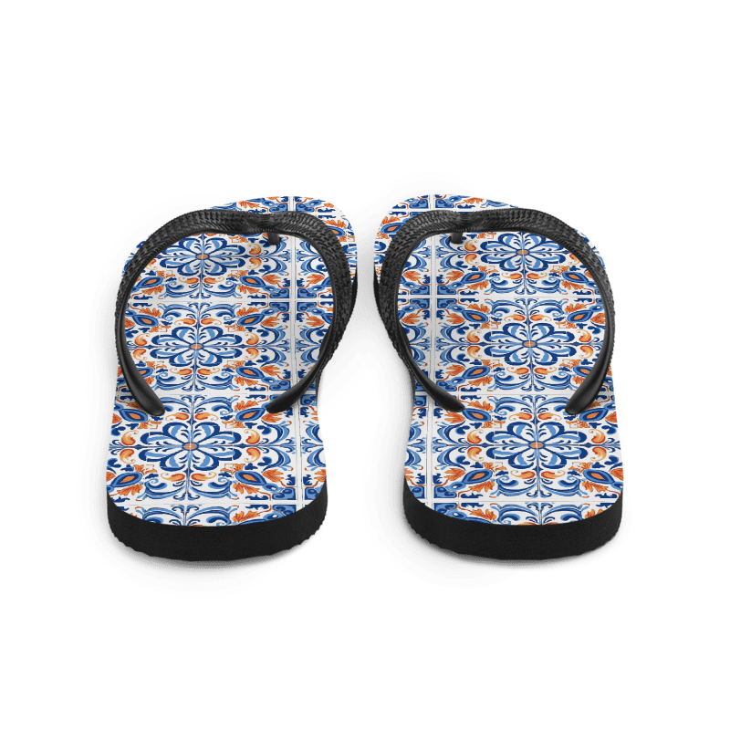 Portuguese Tiles Design - Flip-Flops