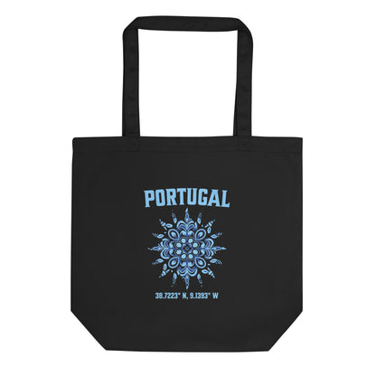 Portugal Sun Design Eco Tote Bag with Portuguese Tiles & Coordinates - Eco Tote Bag - 2 Colours