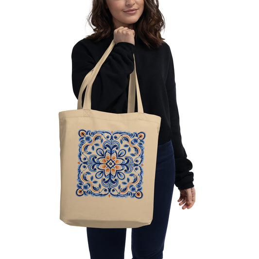 Portuguese Tiles Design Eco Tote Bag - Stylish & Sustainable