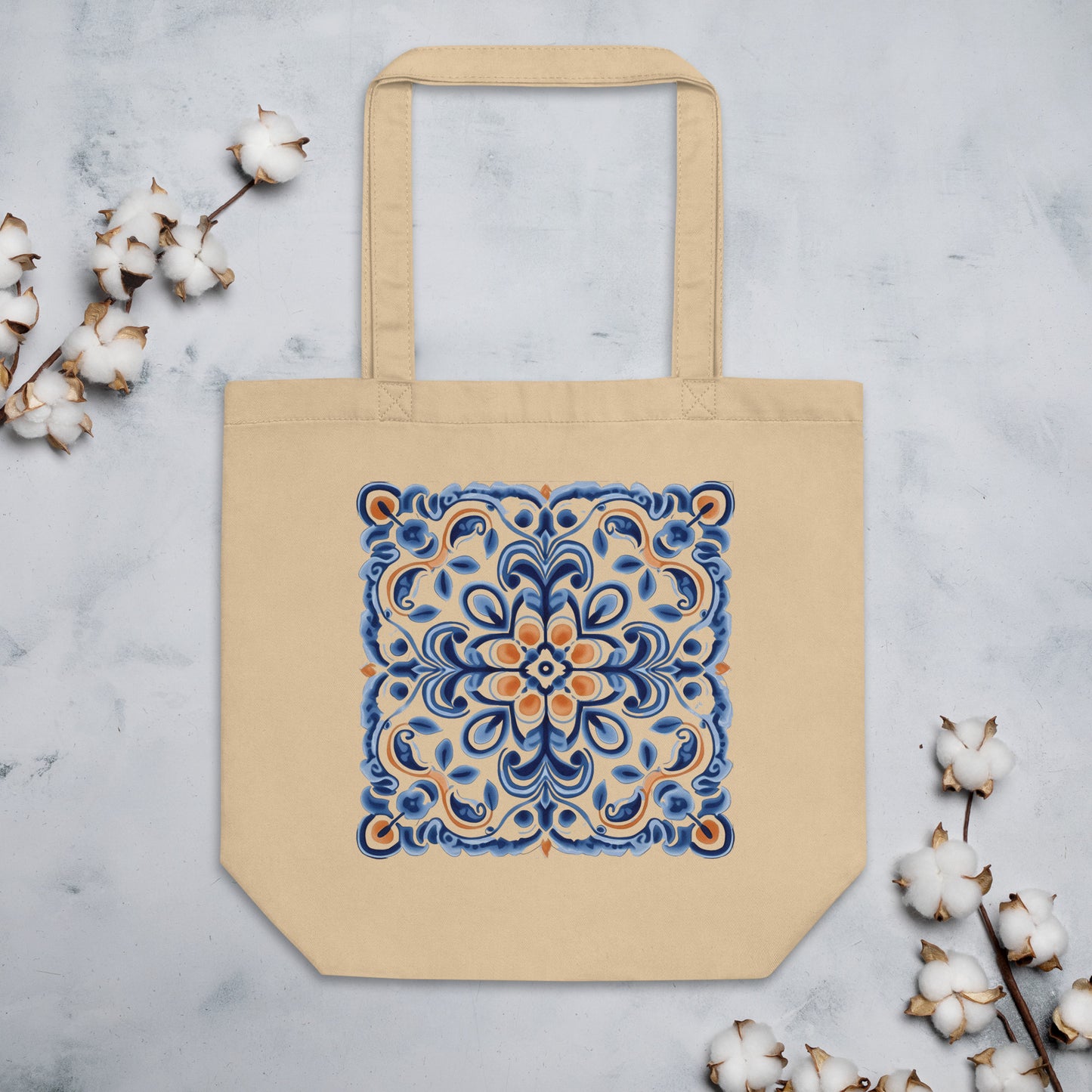 Portuguese Tiles Design Eco Tote Bag - Stylish & Sustainable