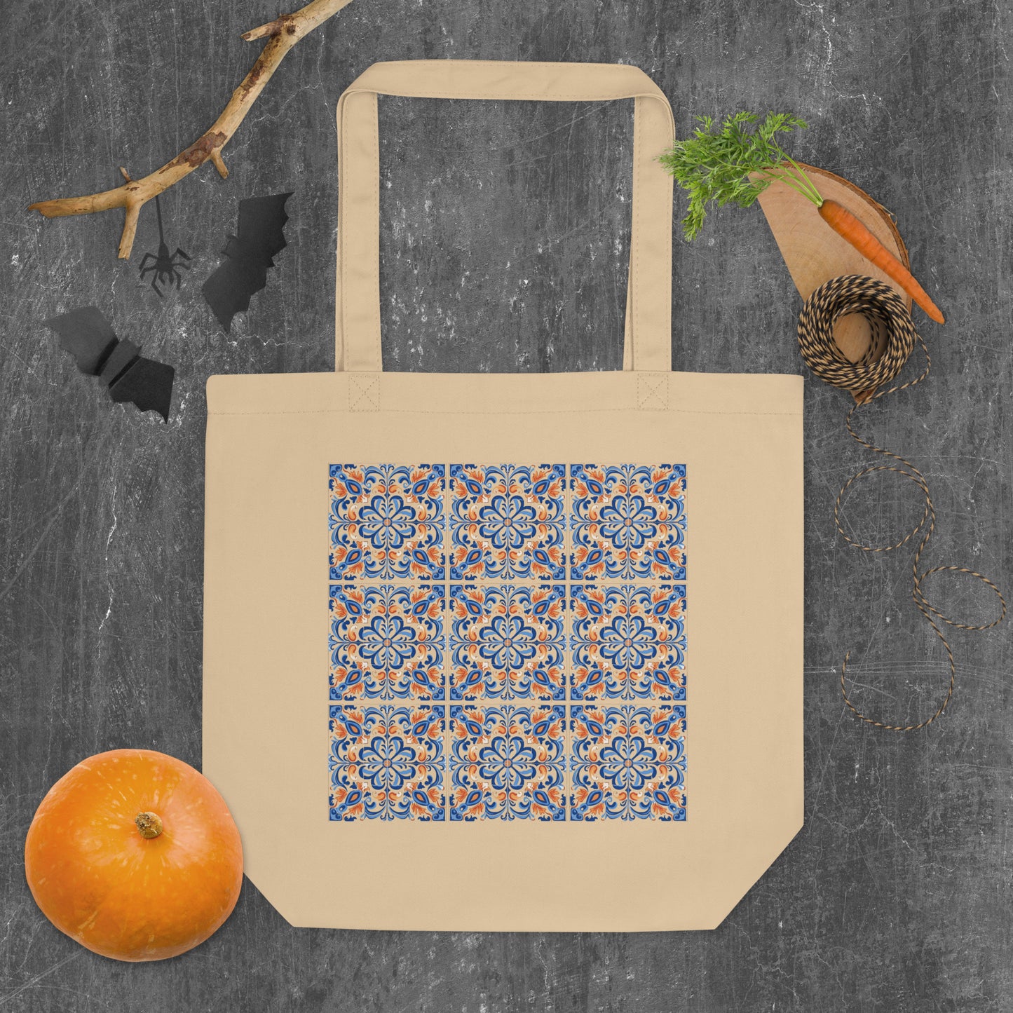 Eco-Friendly Portuguese Tiles Design Tote Bag - Eco Tote Bag