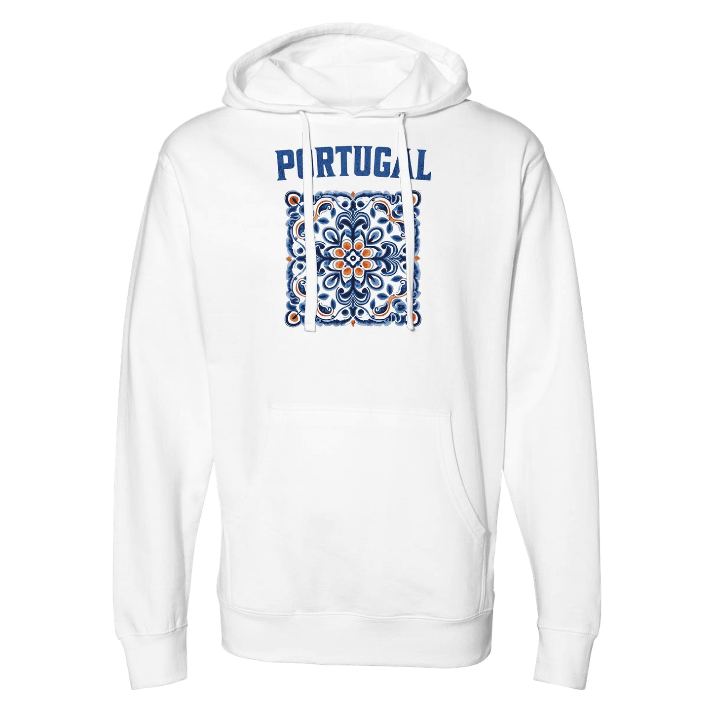 Portuguese Tiles Design - Men's Midweight Hooded Sweatshirt | Independent SS4500