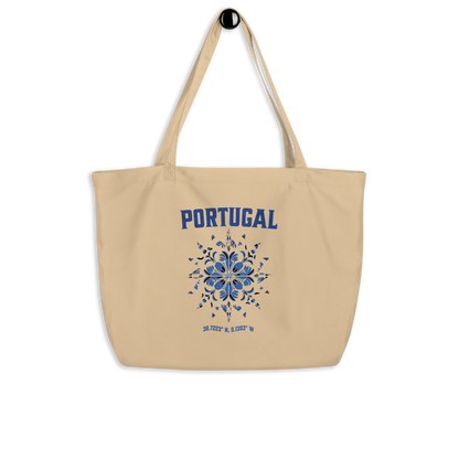 Portuguese Tiles Contemporary Design Large Organic Tote Bag