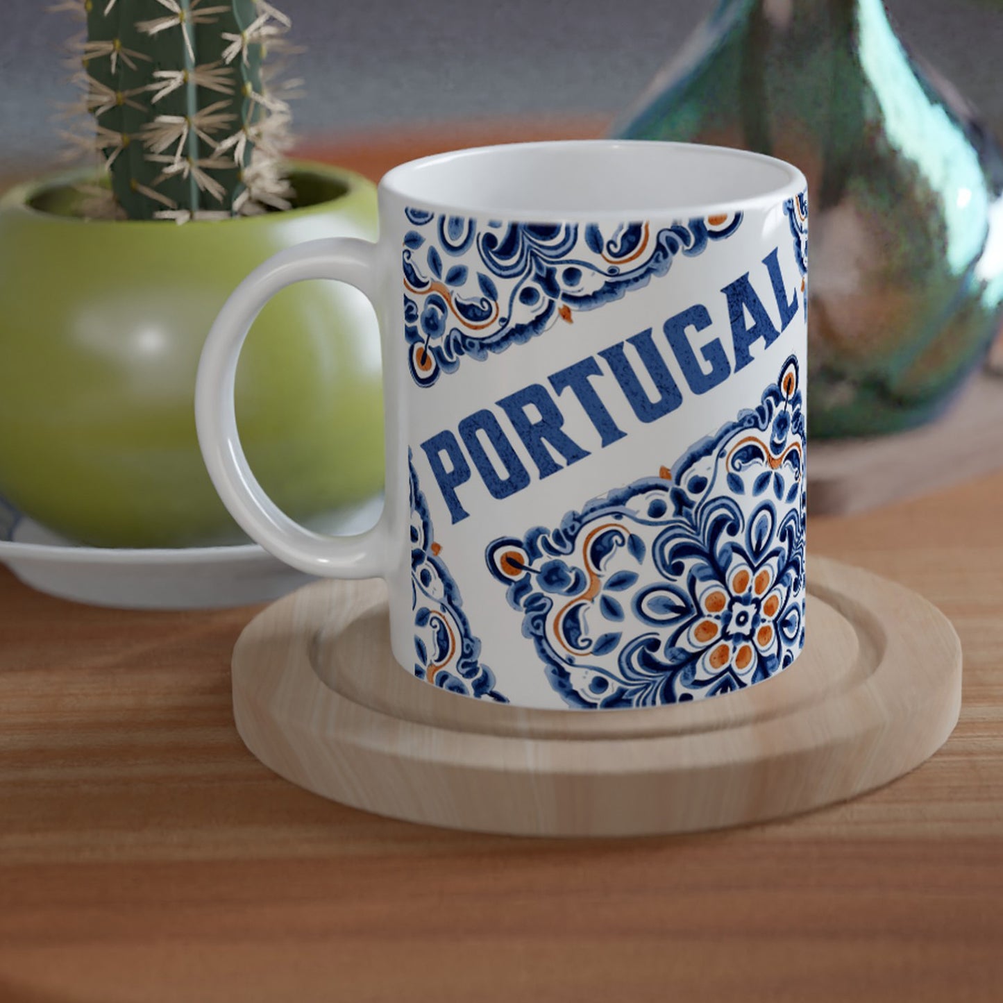 Retro Minimalist Portuguese Titles Mug – Stylish Contemporary Design, Perfect for All Situations – Embrace Portugal's Charm!