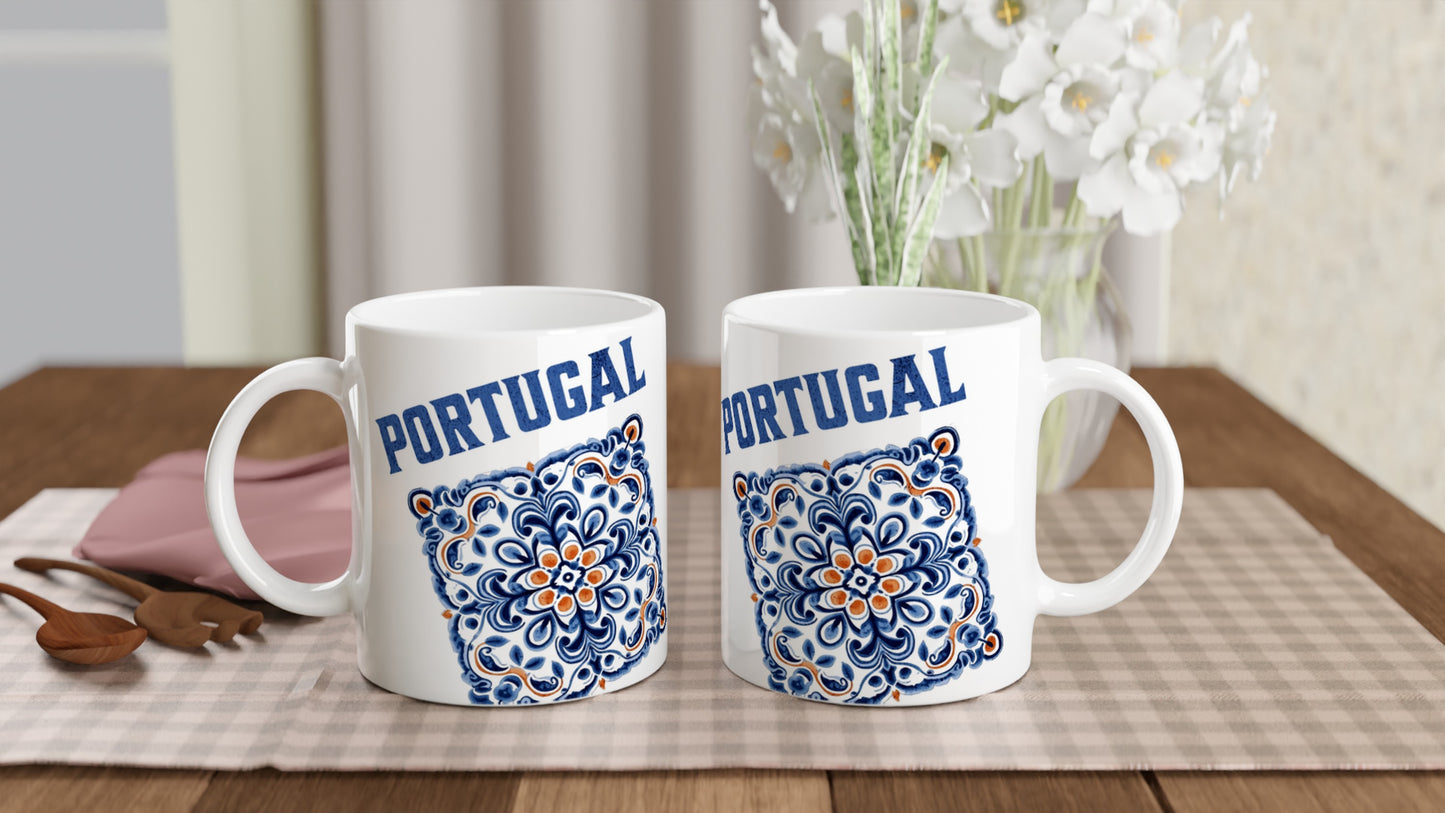 Design Portuguese Tiles - White 11oz Ceramic Mug